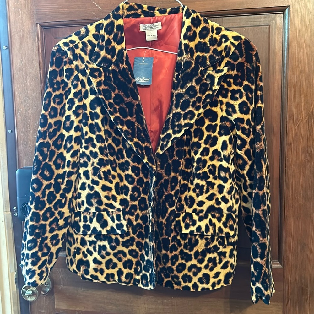 BNWT Lucky Brand velour fully lined blazer